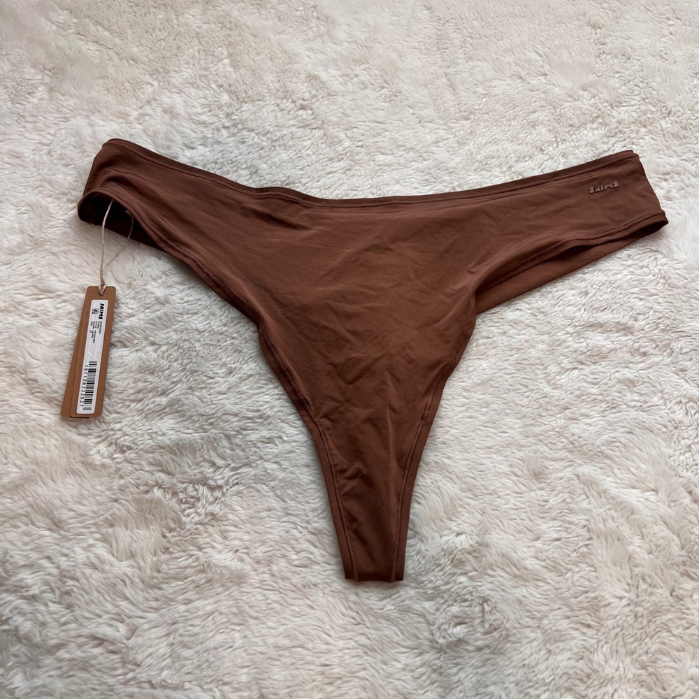 Skims Body Thong Jasper Brown Low Rise Underwear PN-THG-2867 Womens Size 2X NEW